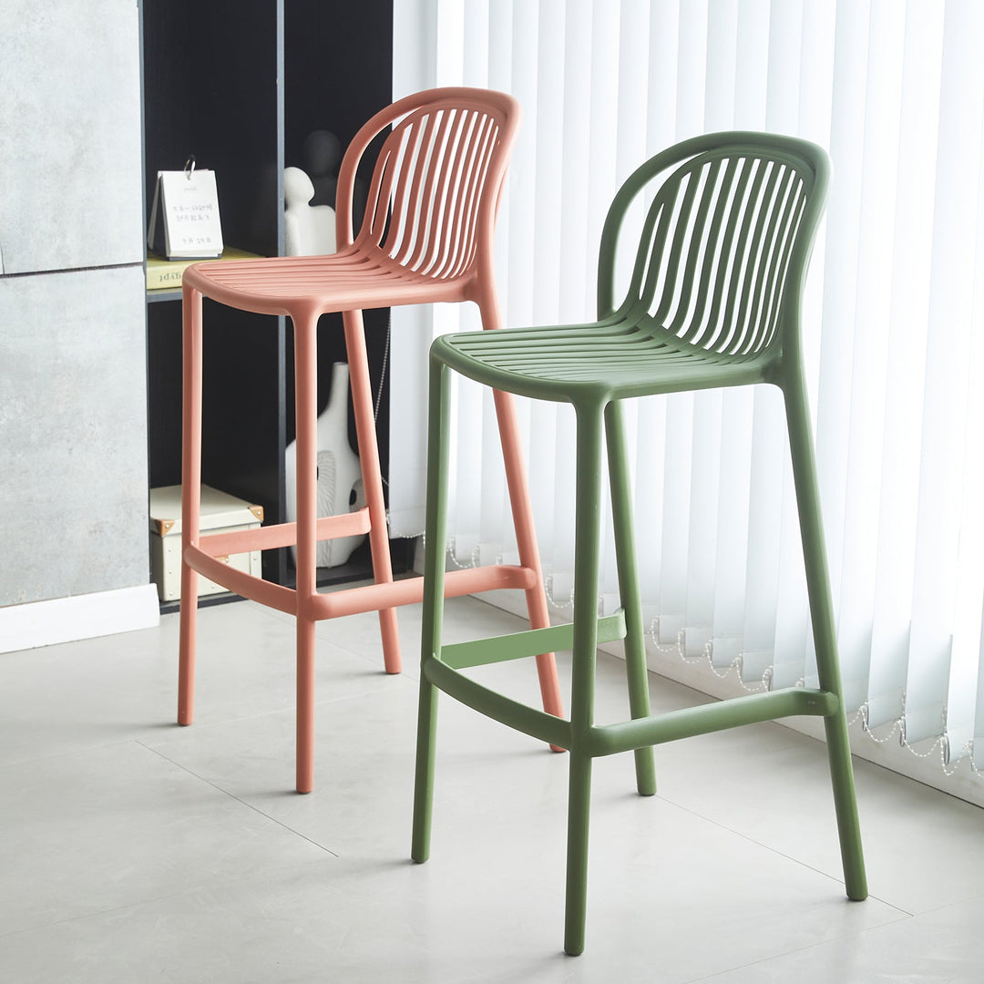 Contemporary Plastic Stackable Bar Chair FLARE
