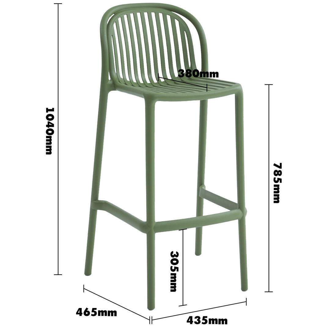 Contemporary Plastic Stackable Bar Chair FLARE