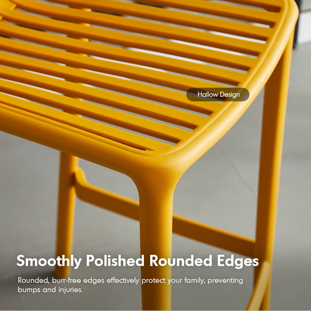 Contemporary Plastic Stackable Bar Chair FLARE