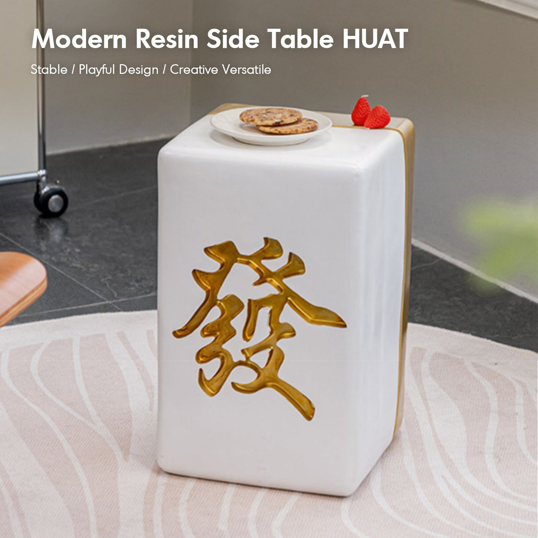 Contemporary Resin Side Table Stool HUAT