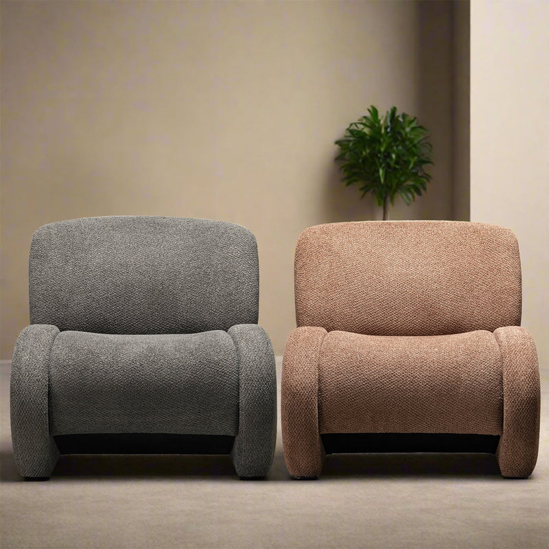 Cream sherpa fabric fabric 1 seater sofa boulder conceptual design.
