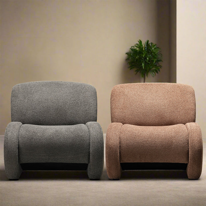 Cream sherpa fabric fabric 1 seater sofa boulder conceptual design.
