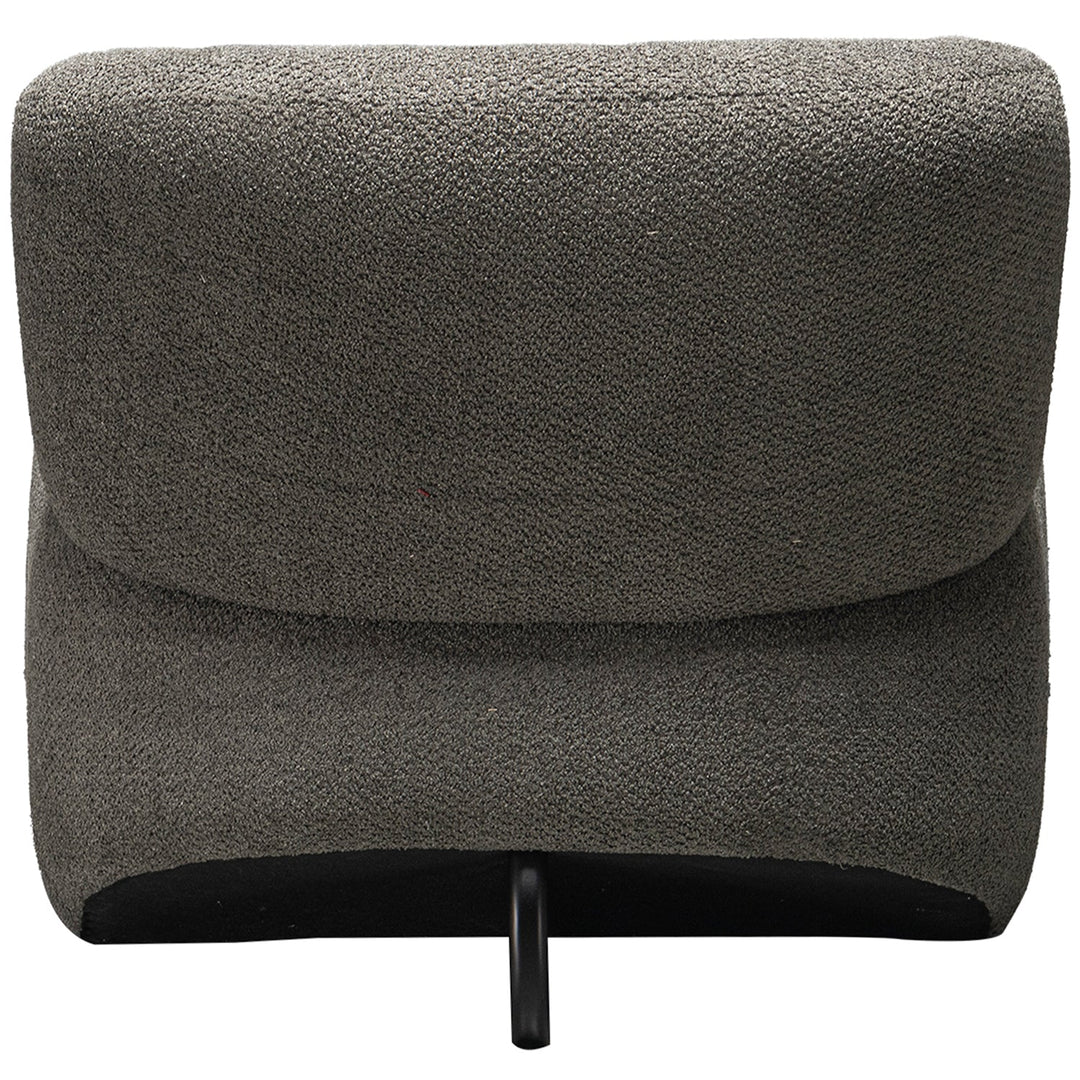 Cream sherpa fabric fabric 1 seater sofa boulder layered structure.