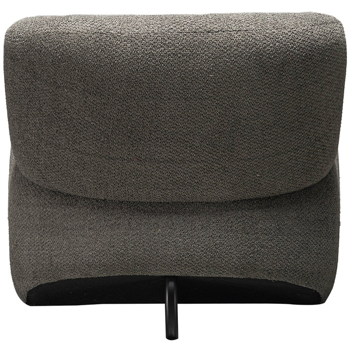 Cream sherpa fabric fabric 1 seater sofa boulder layered structure.