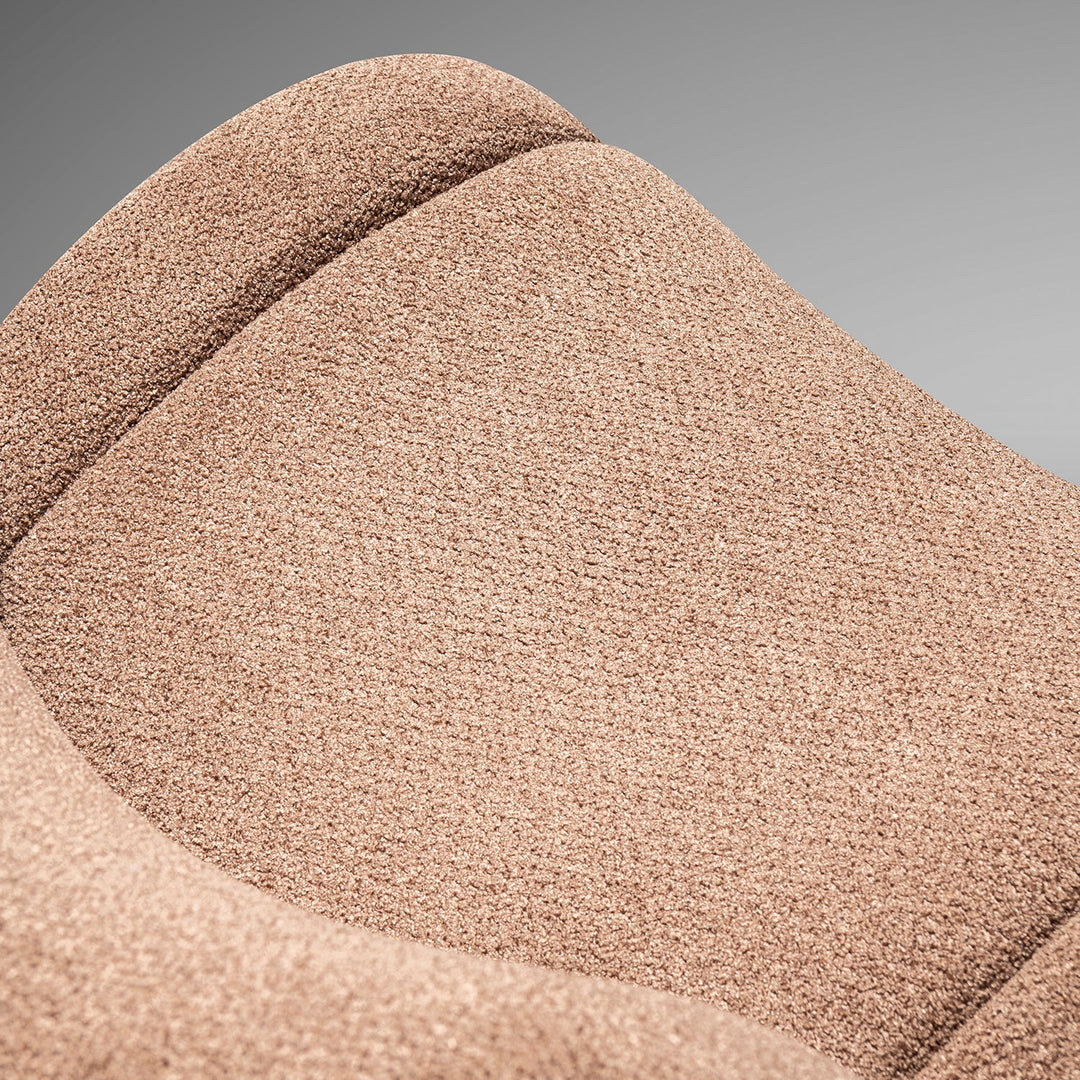 Cream sherpa fabric fabric 1 seater sofa boulder material variants.