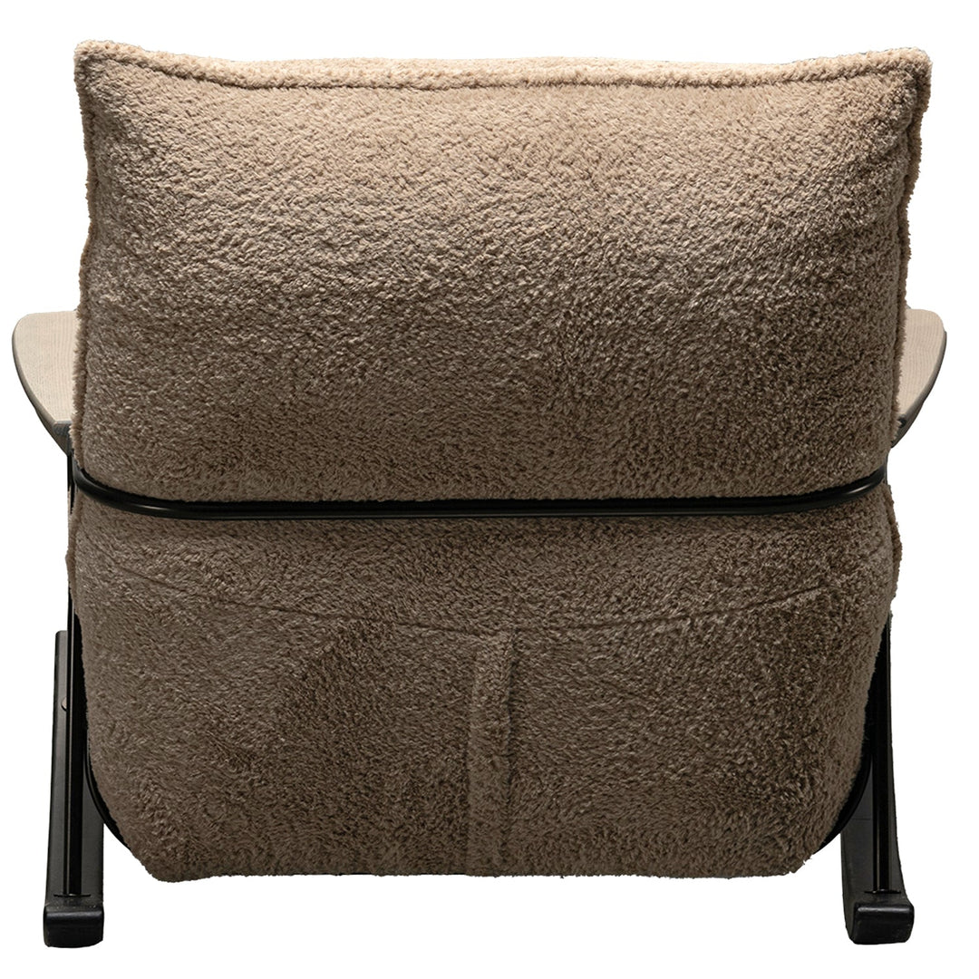 Cream Sherpa Fabric Rocking Chair 1 Seater Sofa CLOUDY