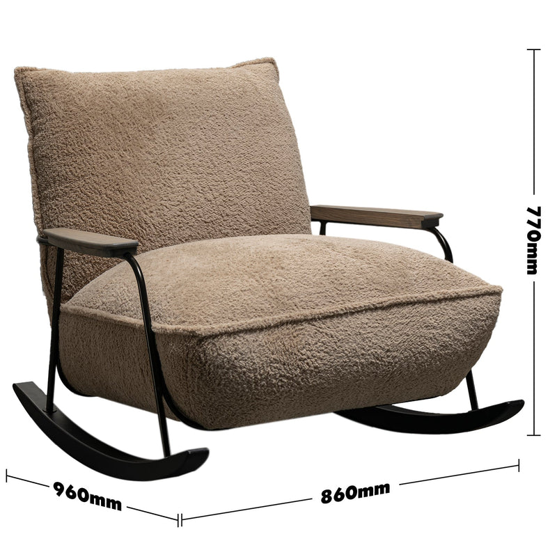 Cream sherpa fabric rocking chair 1 seater sofa cloudy size charts.