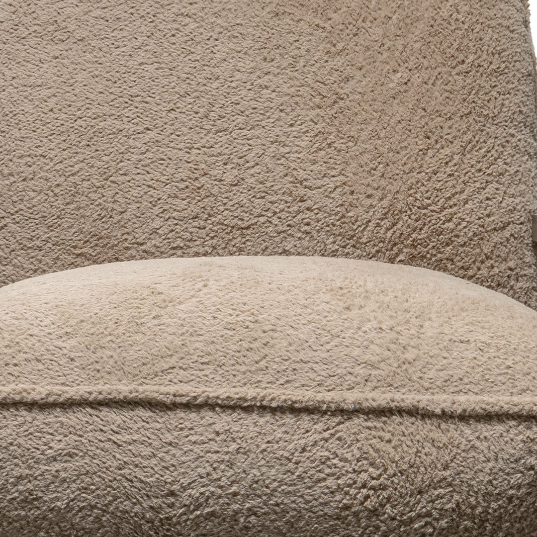 Cream Sherpa Fabric Rocking Chair 1 Seater Sofa CLOUDY