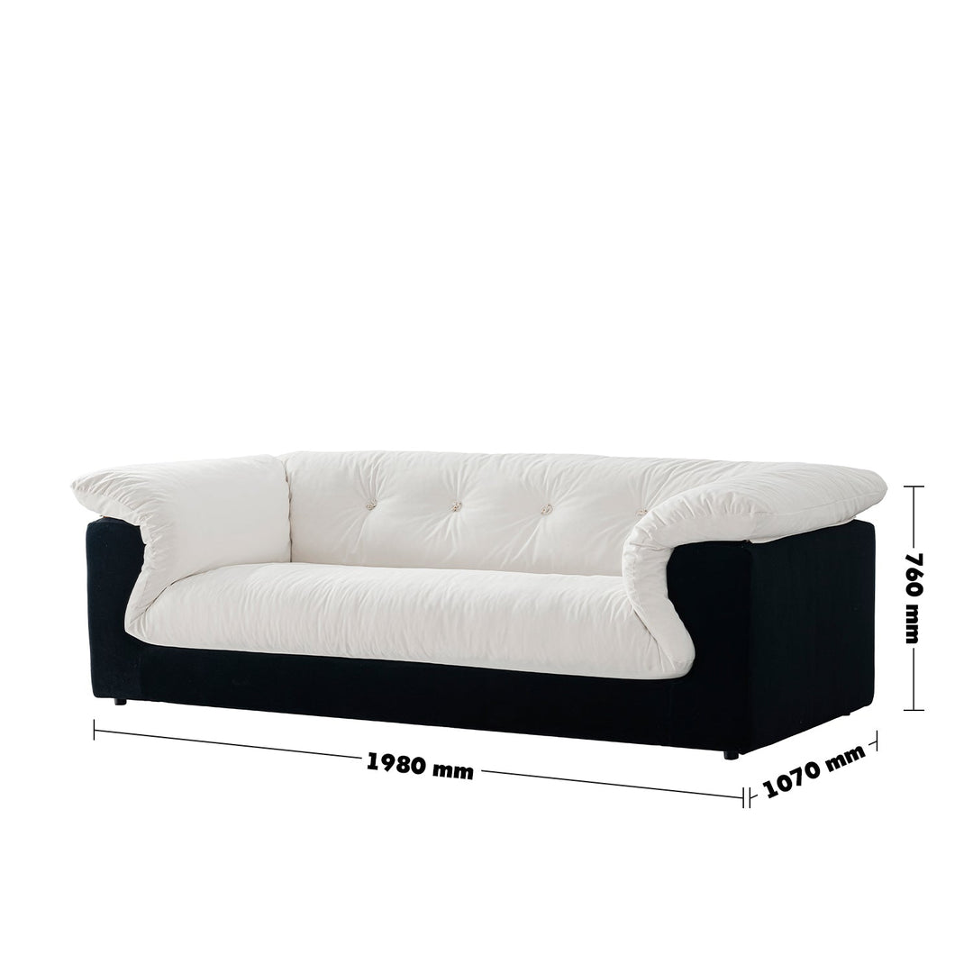Cream suede fabric 2 seater sofa camellia size charts.