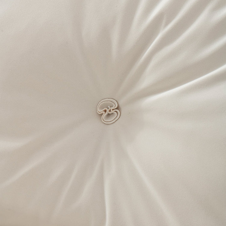 Cream Suede Fabric Armless 1 Seater Sofa CAMELLIA