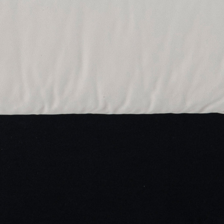 Cream suede fabric armless 1 seater sofa camellia in close up details.