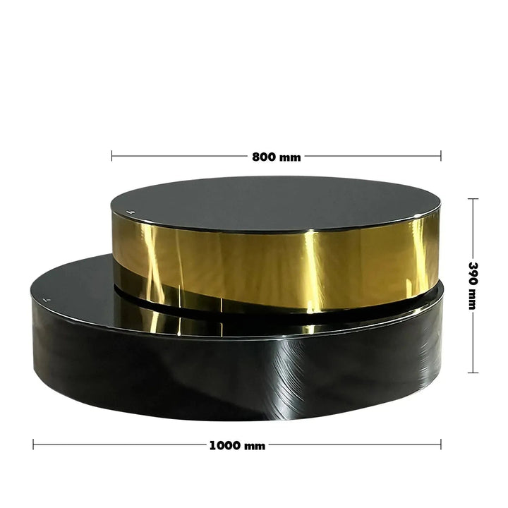 Modern Tempered Glass Revolving Coffee Table SOLACE