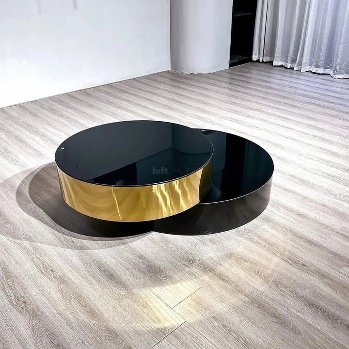 Modern Tempered Glass Revolving Coffee Table SOLACE