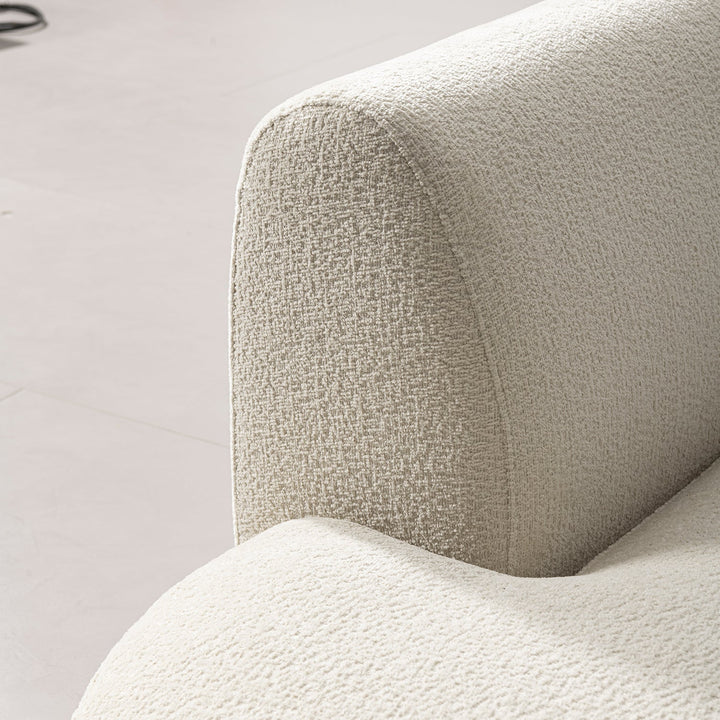 Minimalist velvet fabric modular chaise 2 seater sofa fable in details.