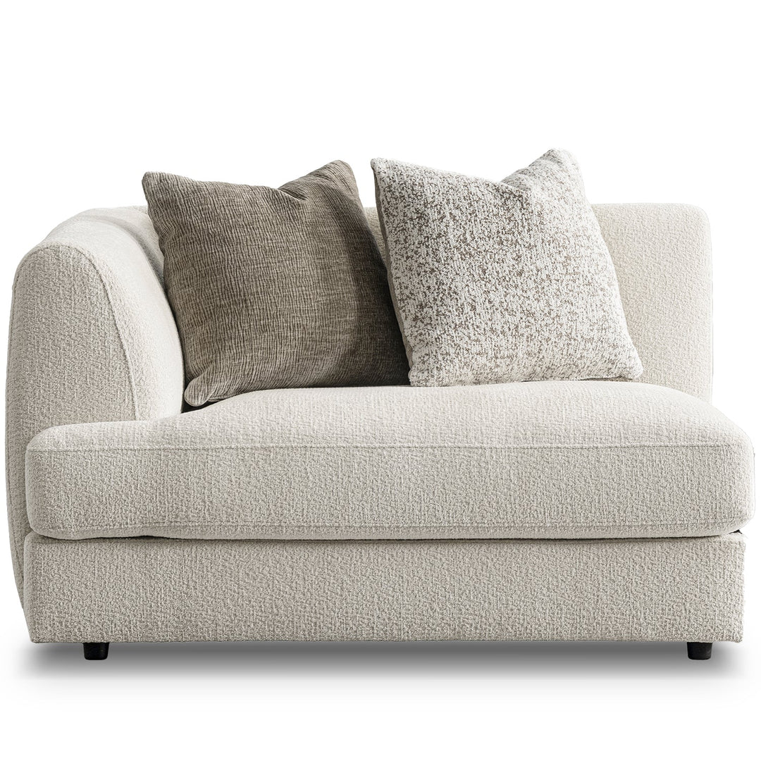 Minimalist velvet fabric modular corner 1 seater sofa fable conceptual design.