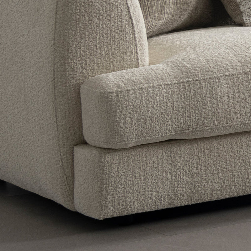 Minimalist Velvet Fabric Modular Corner 1 Seater Sofa FABLE Material Details Chart