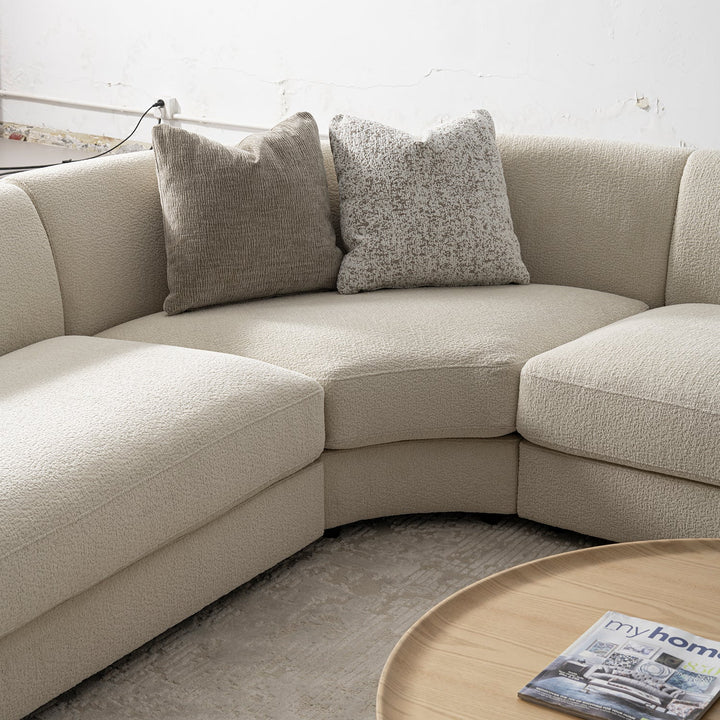 Minimalist velvet fabric modular l shape sectional sofa fable 3+l with context.