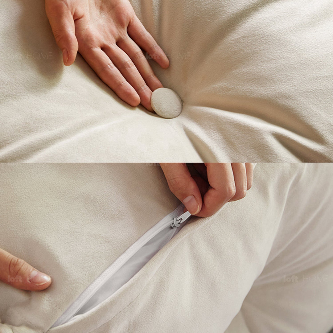 Modern Velvet Fabric Triangle Bed Rest Pillow SNUG