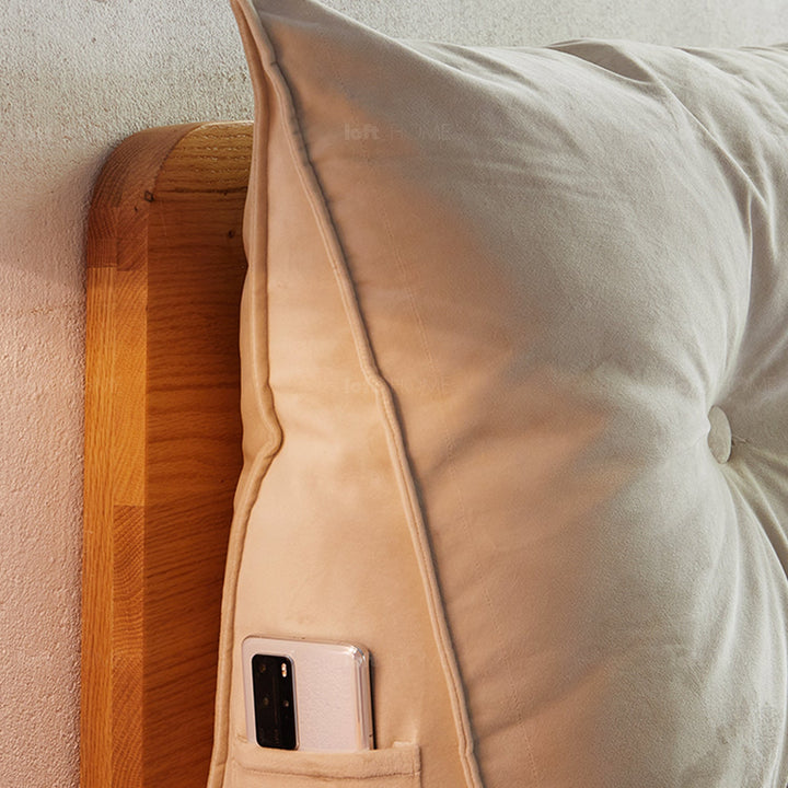 Modern Velvet Fabric Triangle Bed Rest Pillow SNUG