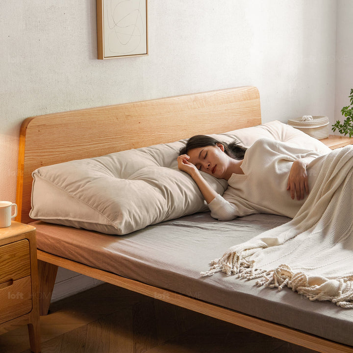 Modern Velvet Fabric Triangle Bed Rest Pillow SNUG