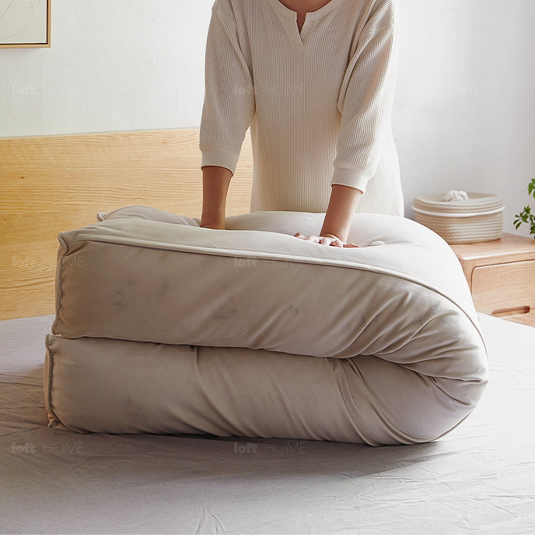 Modern Velvet Fabric Triangle Bed Rest Pillow SNUG