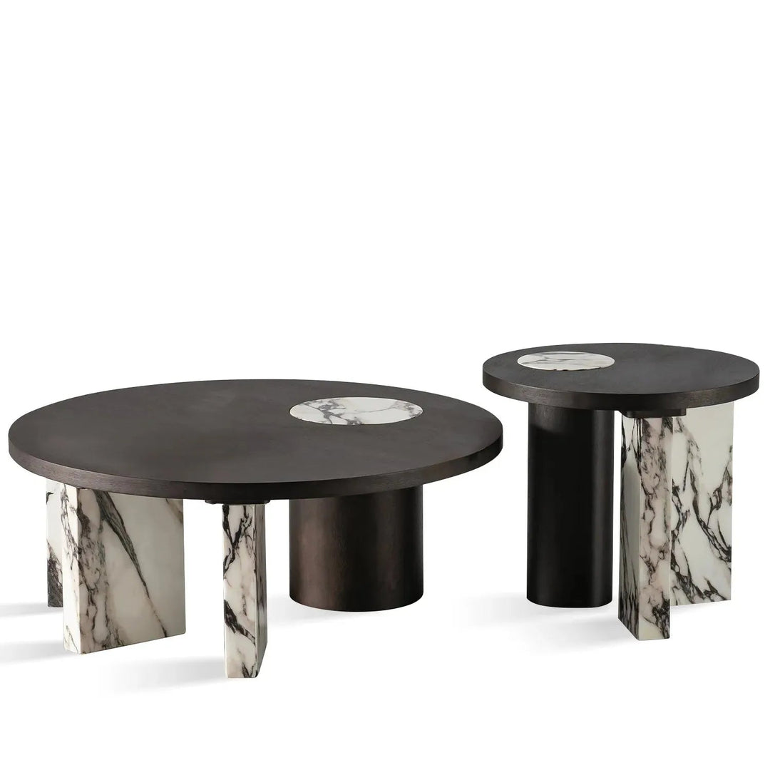 Modern Marble Wood Coffee Table 2pcs Set ASCEND
