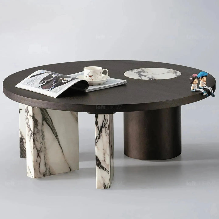 Modern Marble Wood Coffee Table 2pcs Set ASCEND