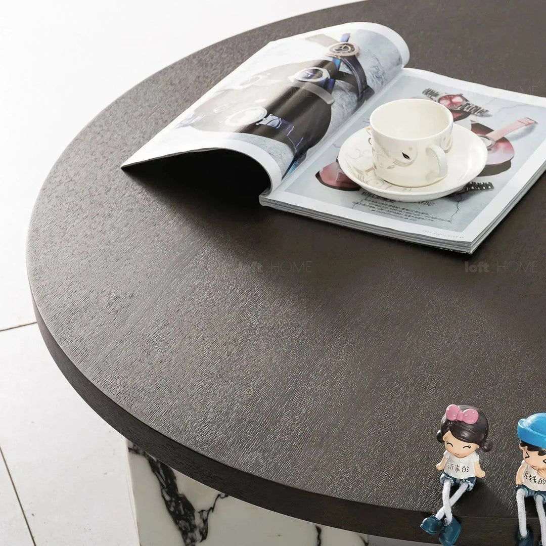 Modern Marble Wood Coffee Table 2pcs Set ASCEND