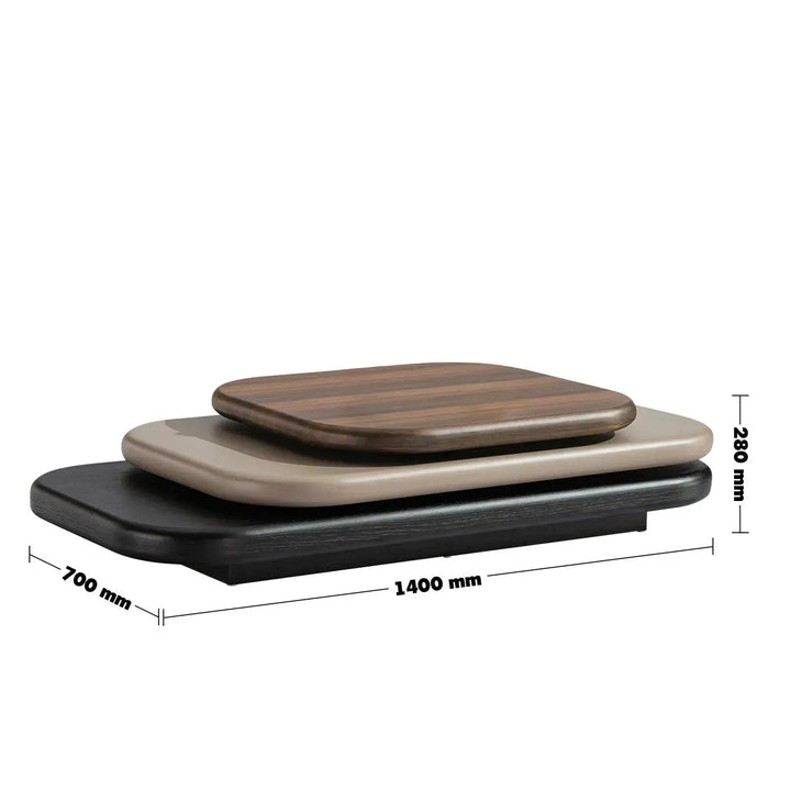 Modern Wood Revolving Coffee Table LUMINA