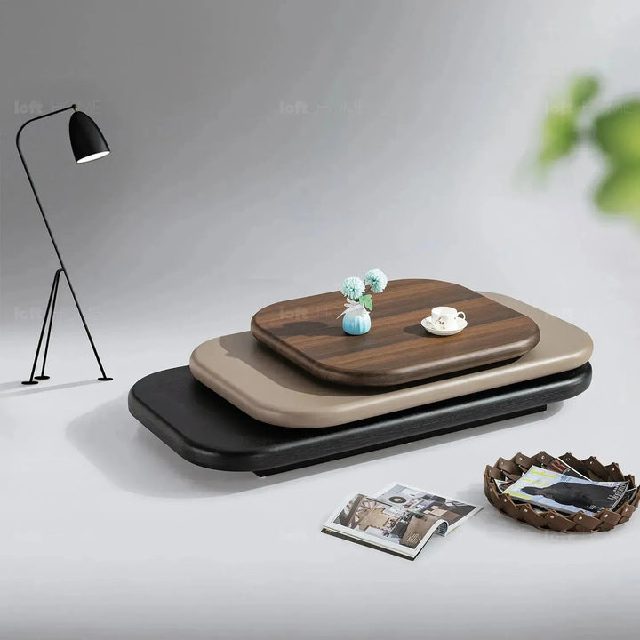 Modern Wood Revolving Coffee Table LUMINA