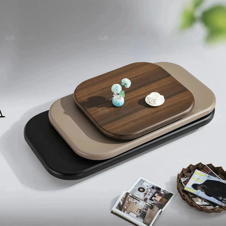 Modern Wood Revolving Coffee Table LUMINA