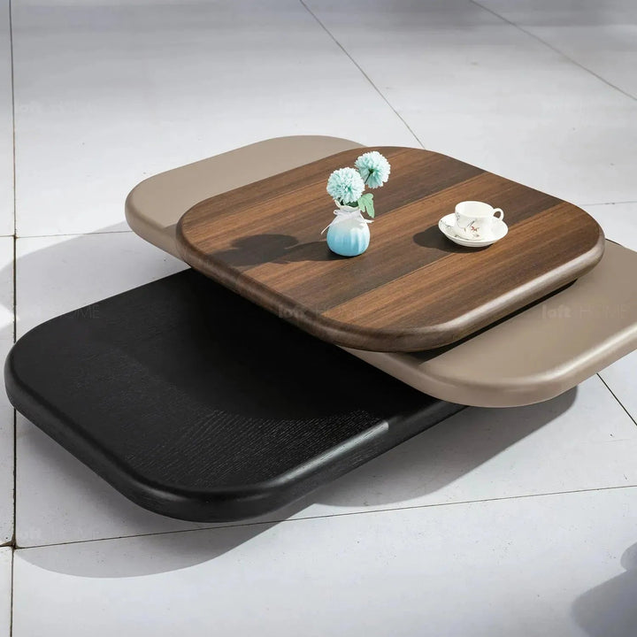 Modern Wood Revolving Coffee Table LUMINA
