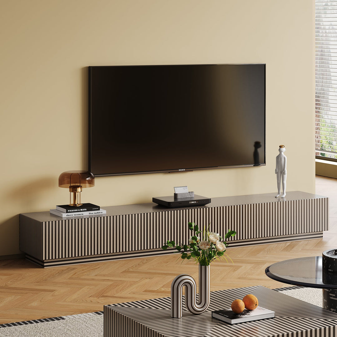 Modern Wood TV Console STRIPE
