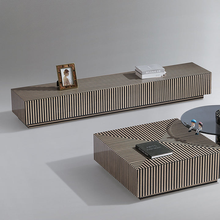 Modern Wood TV Console STRIPE