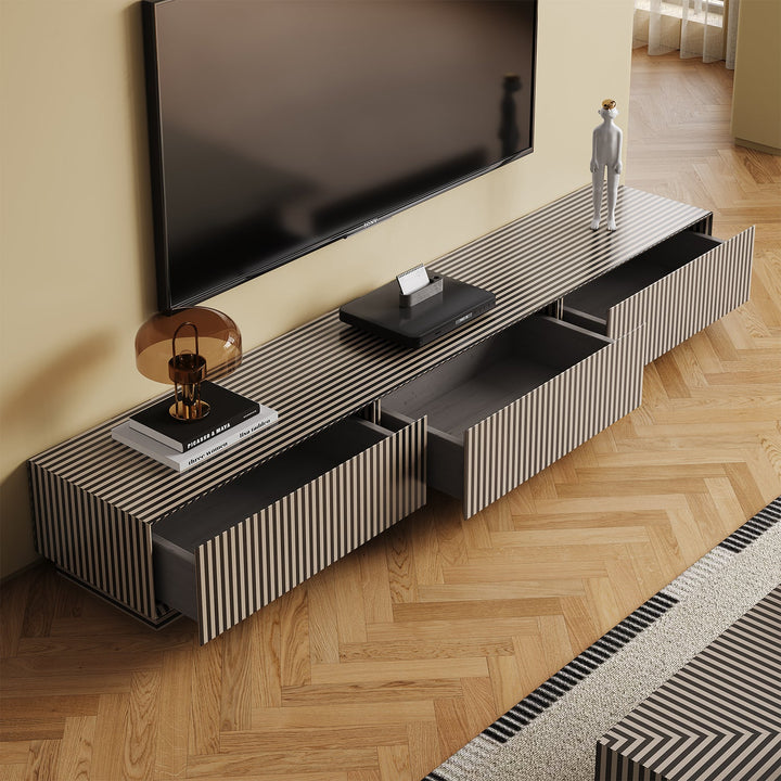 Modern Wood TV Console STRIPE
