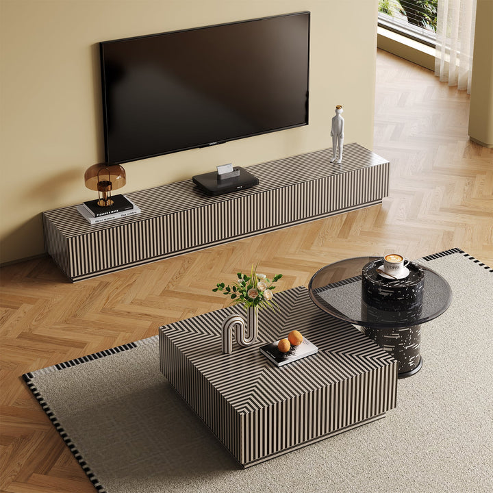 Modern Wood TV Console STRIPE