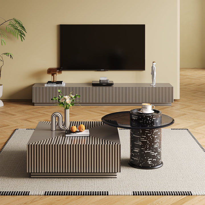 Modern Wood TV Console STRIPE