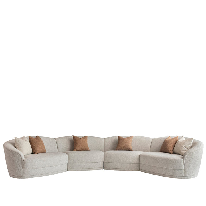Modern Boucle Fabric Modular Sectional 6 Seater Sofa CURVA
