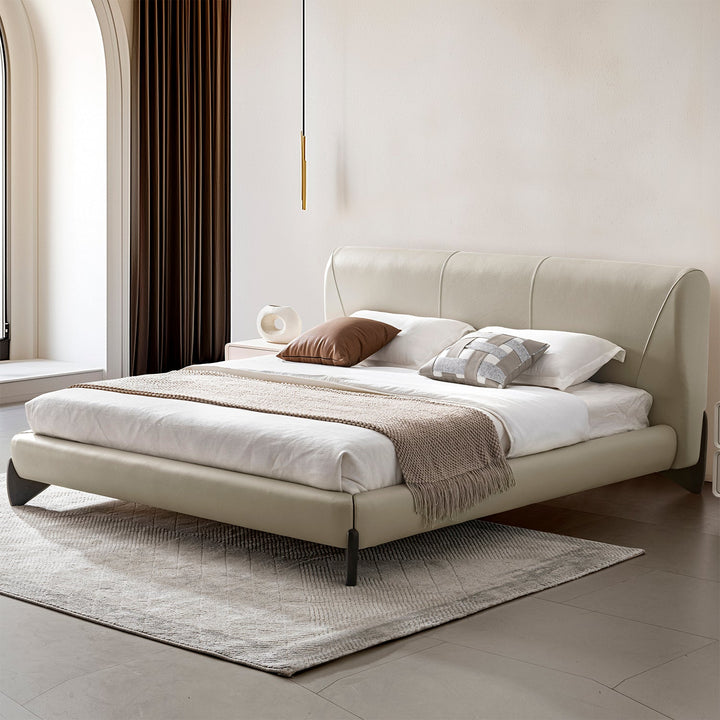 Modern Genuine Leather Bed Frame ARCY