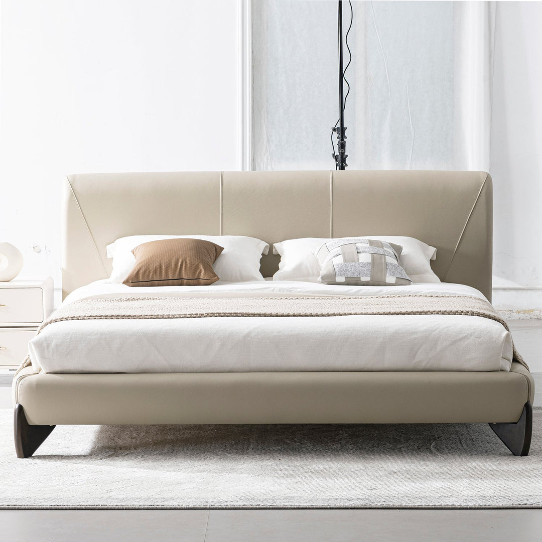 Modern Genuine Leather Bed Frame ARCY