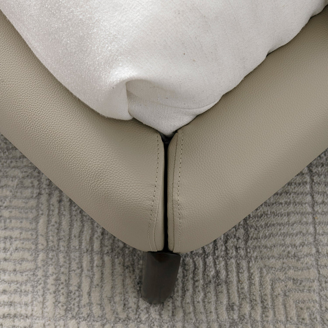 Modern Genuine Leather Bed Frame ARCY