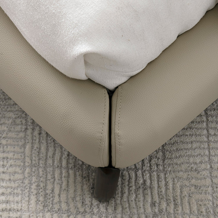 Modern Genuine Leather Bed Frame ARCY