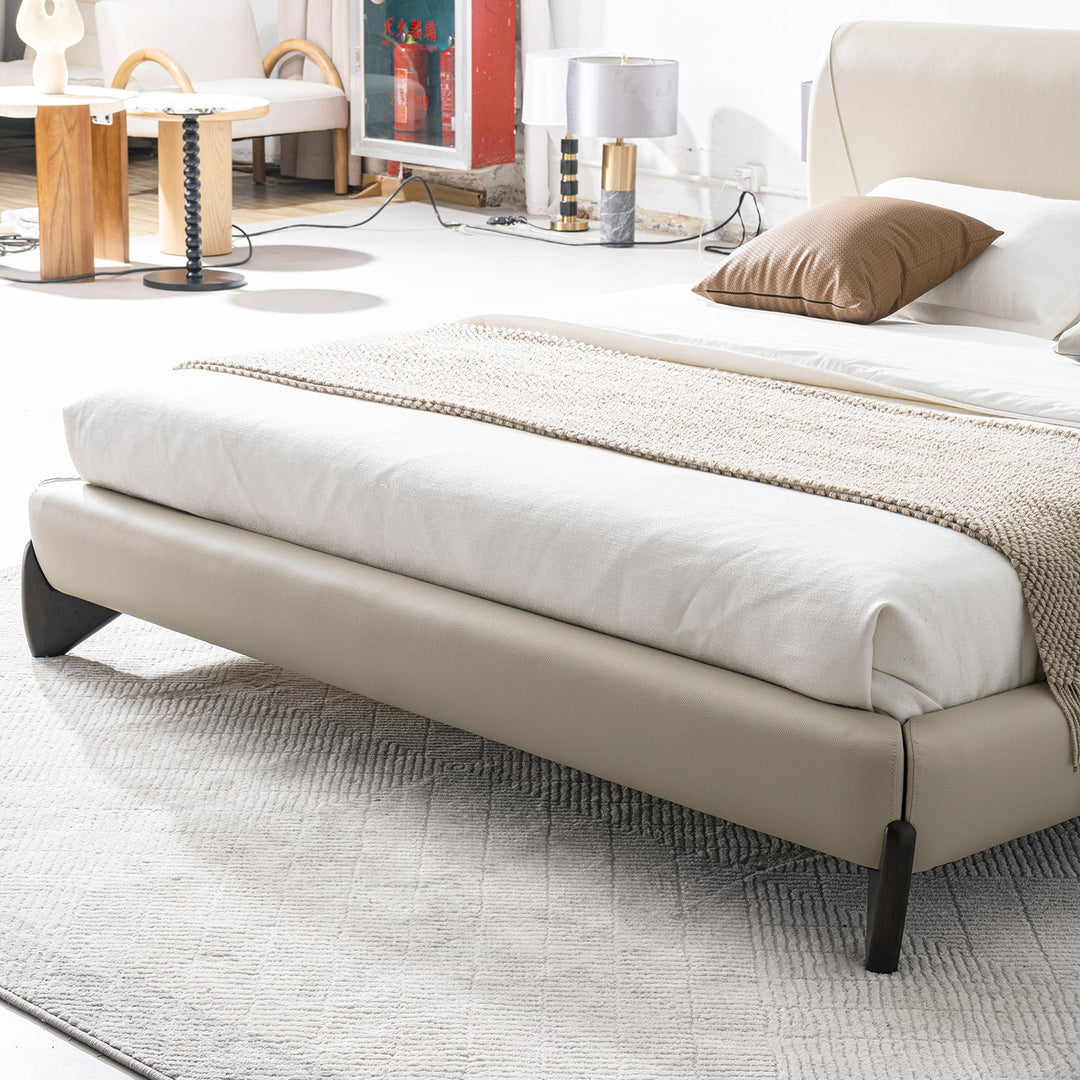 Modern genuine leather bed frame arcy conceptual design.