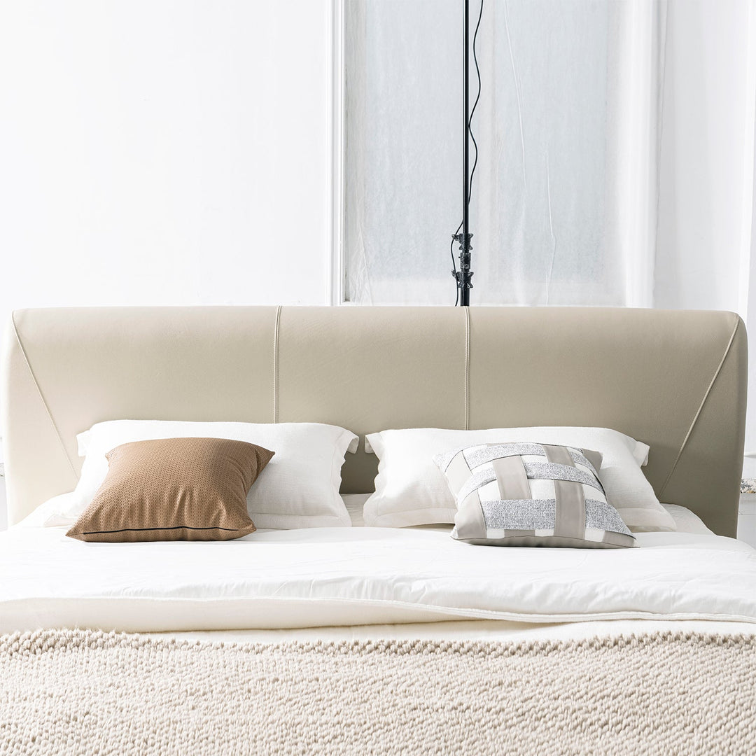 Modern Genuine Leather Bed Frame ARCY