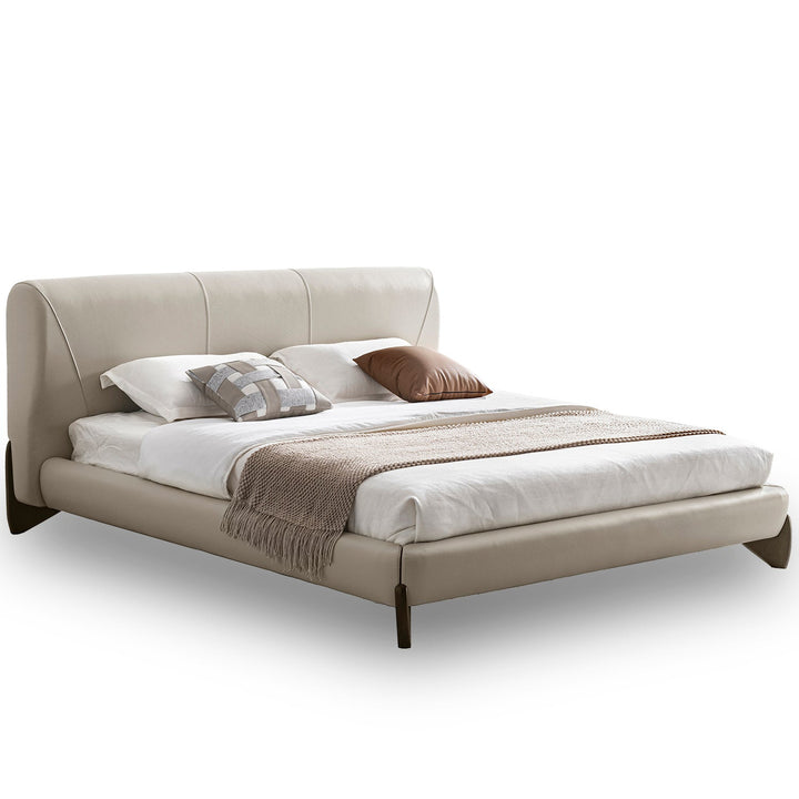 Modern Genuine Leather Bed Frame ARCY