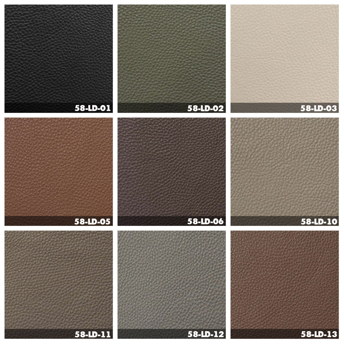 Modern genuine leather bed frame arcy color swatches.