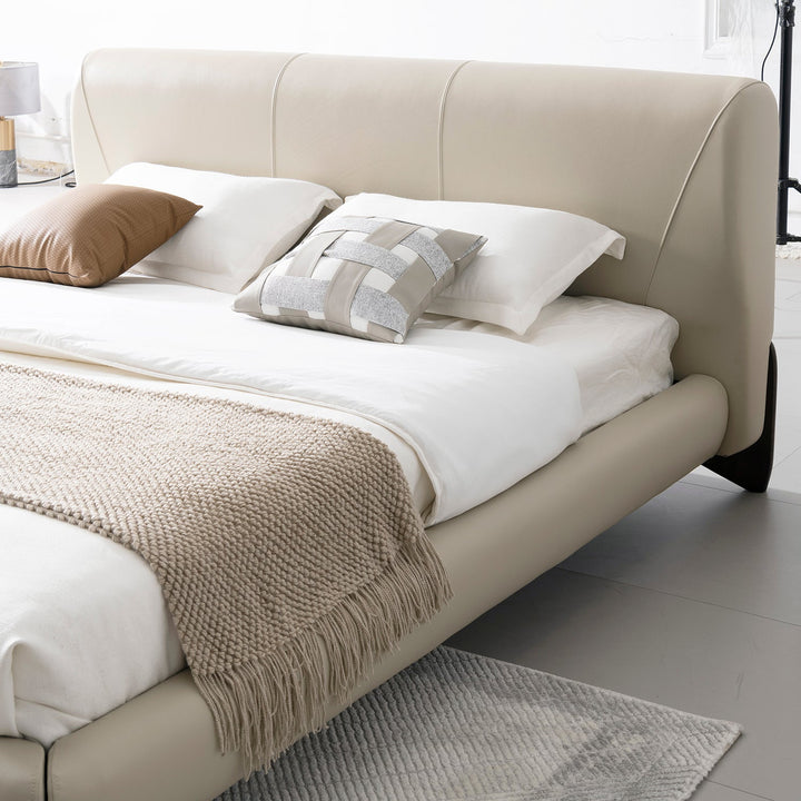 Modern Genuine Leather Bed Frame ARCY