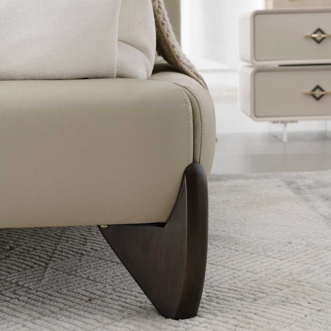 Modern Genuine Leather Bed Frame ARCY