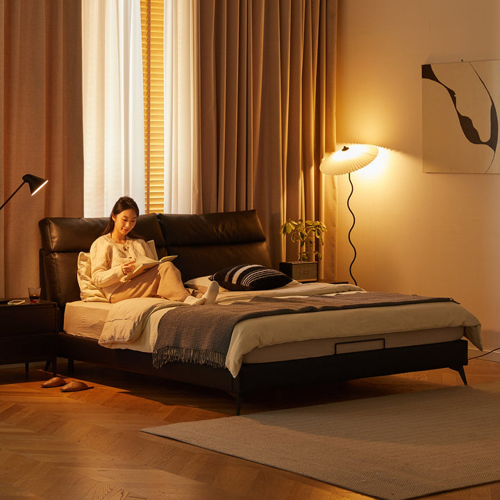 Modern Genuine Leather Bed Frame DUSKO