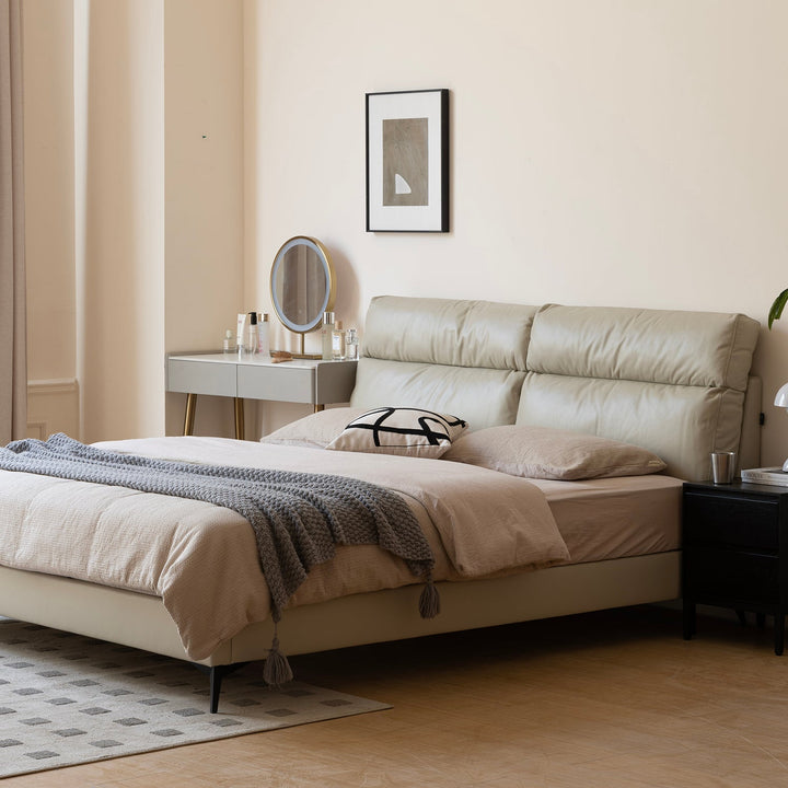 Modern Genuine Leather Bed Frame DUSKO